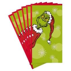 Hallmark Dr. Seuss's How The Grinch Stole Christmas!™ The Grinch Money Holder Christmas Cards, Pack Of 6