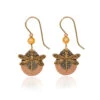 Silver Forest Dragonfly On Mixed Metal Teardrop Earrings -Hallmark Gift Shop Dragonfly on Mixed Metal Teardrop Earrings NE2048 01