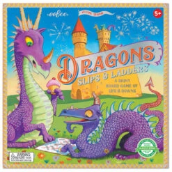 Eeboo Dragons Slips And Ladders Board Game