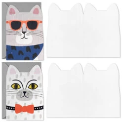 Hallmark Cats With Attitude Assorted Blank Cards, Pack Of 16 -Hallmark Gift Shop DressedUp Cats Blank Cards Assortment 5STZ1330 02