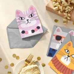 Hallmark Cats With Attitude Assorted Blank Cards, Pack Of 16 -Hallmark Gift Shop DressedUp Cats Blank Cards Assortment 5STZ1330 07