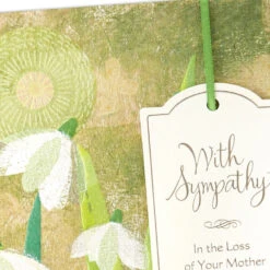 Hallmark May Her Memory Carry You To Brighter Days Sympathy Card For Loss Of Mother -Hallmark Gift Shop Drooping White Flowers Loss of Mom Sympathy Card 799S8398 05