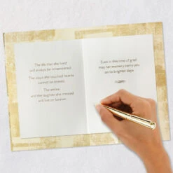 Hallmark May Her Memory Carry You To Brighter Days Sympathy Card For Loss Of Mother -Hallmark Gift Shop Drooping White Flowers Loss of Mom Sympathy Card 799S8398 07