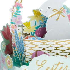 Hallmark Easter Bunny In Basket 3D Pop-Up Easter Card -Hallmark Gift Shop Easter Bunny in Basket 3D PopUp Easter Card 5EAA7109 05