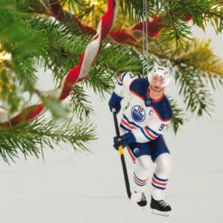 Hallmark NHL® Edmonton Oilers® Connor McDavid Ornament -Hallmark Gift Shop Edmonton Oilers Connor McDavid Keepsake Ornament 2299QXI7169 02