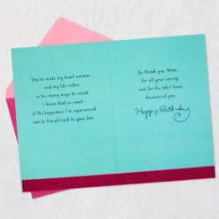 Hallmark Thanks For Your Love And Caring Birthday Card For Mom -Hallmark Gift Shop Elegant Pink Foil Flowers Birthday Card for Mom 659FBD4726 04