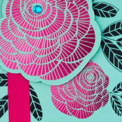 Hallmark Thanks For Your Love And Caring Birthday Card For Mom -Hallmark Gift Shop Elegant Pink Foil Flowers Birthday Card for Mom 659FBD4726 05