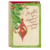 Hallmark Your Happiness Means Everything To Me Christmas Card For Daughter -Hallmark Gift Shop Elegant Red Floral Ornament Daughter Christmas Card 699XZH1609 01