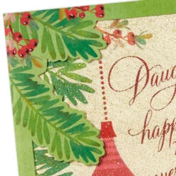 Hallmark Your Happiness Means Everything To Me Christmas Card For Daughter -Hallmark Gift Shop Elegant Red Floral Ornament Daughter Christmas Card 699XZH1609 05