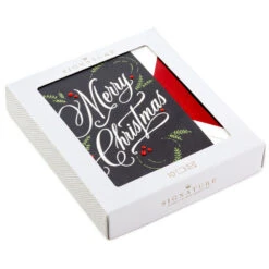Hallmark Elegant Script Boxed Christmas Cards, Pack Of 10