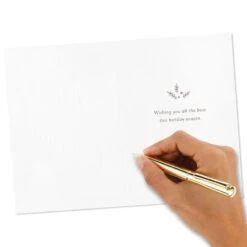 Hallmark Elegant Script Boxed Christmas Cards, Pack Of 10 -Hallmark Gift Shop Elegant Script Boxed Christmas Cards 1XSJ1029 06