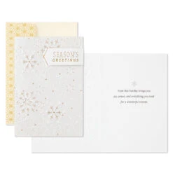Hallmark Elegant Snowflakes Boxed Holiday Cards, Pack Of 12 -Hallmark Gift Shop Elegant Snowflakes Boxed Christmas Cards 1XPX1461 03