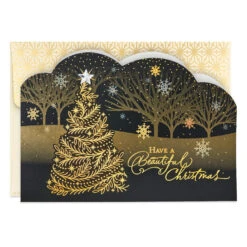 Hallmark Elegant Tree On Black Boxed Christmas Cards, Pack Of 16 -Hallmark Gift Shop Elegant Tree on Black Boxed Christmas Cards 1XPX1129 02