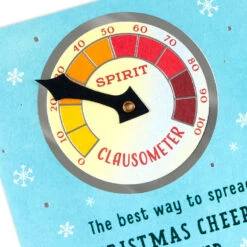 Hallmark Elf Singing Loud For All To Hear Christmas Card With Spinner -Hallmark Gift Shop Elf Clausometer Christmas Card 659XZH1205 04