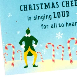 Hallmark Elf Singing Loud For All To Hear Christmas Card With Spinner -Hallmark Gift Shop Elf Clausometer Christmas Card 659XZH1205 05