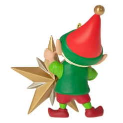 Hallmark North Pole Tree Trimmers Ornament -Hallmark Gift Shop Elf With Christmas Tree Keepsake Ornament 1799QXR8069 06