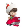 Hallmark Mini Felix 2025 Exclusive Ornament, 1" -Hallmark Gift Shop Elf on Snowmobile Keepsake Ornament 5QXC2230 01