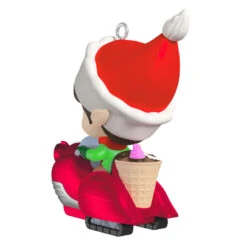 Hallmark Mini Felix 2025 Exclusive Ornament, 1" -Hallmark Gift Shop Elf on Snowmobile Keepsake Ornament 5QXC2230 07