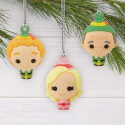 Mini Elf Shatterproof Hallmark Ornaments, Set Of 6 -Hallmark Gift Shop Elf the Movie Christmas Ornaments 3HCM4202 02