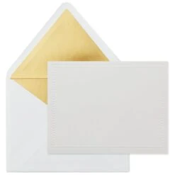 Hallmark Embossed Beaded Border Blank Note Cards, Box Of 10