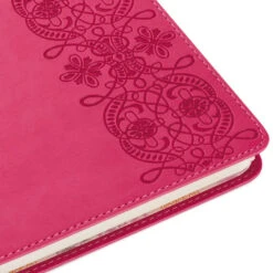 Hallmark Embossed Border Fuchsia Faux Leather Notebook -Hallmark Gift Shop Embossed Border Fuchsia Faux Leather Notebook 5HWJ6937 05