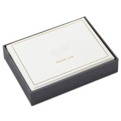 Hallmark Embossed Shell Blank Thank-You Notes, Box Of 10