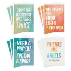 Hallmark Abstract Collage Boxed Encouragement Cards Assortment, Pack Of 12