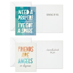 Hallmark Abstract Collage Boxed Encouragement Cards Assortment, Pack Of 12 -Hallmark Gift Shop Encouraging Assorted Boxed Thinking of You Cards 3EDX1200 04