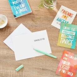 Hallmark Abstract Collage Boxed Encouragement Cards Assortment, Pack Of 12 -Hallmark Gift Shop Encouraging Assorted Boxed Thinking of You Cards 3EDX1200 07