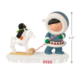 Hallmark Frosty Friends 2025 Ornament -Hallmark Gift Shop Eskimo Pulling Sled Keepsake Ornament 5QXR8332 04