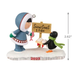 Hallmark Frosty Friends 2023 Ornament -Hallmark Gift Shop Eskimo and Penguin Keepsake Ornament 1699QXR8029 03