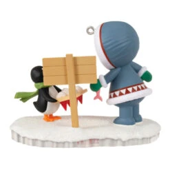 Hallmark Frosty Friends 2023 Ornament -Hallmark Gift Shop Eskimo and Penguin Keepsake Ornament 1699QXR8029 06