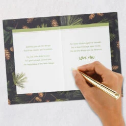 Hallmark Loving Wishes For You Christmas Card For Son -Hallmark Gift Shop Evergreen Boughs Son Christmas Card 699XZH2586 07