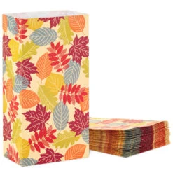 Hallmark Fall Leaves Paper Goodie Bags, Pack Of 30