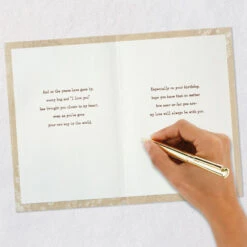 Hallmark My Love Is With You Near Or Far Birthday Card For Son -Hallmark Gift Shop Fall Leaves on Brown Birthday Card for Son 799MAN4452 07