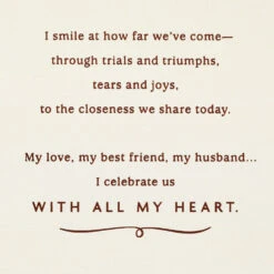 Hallmark I Celebrate Us Anniversary Card For Husband -Hallmark Gift Shop Fancy Calligraphy Anniversary Card for Husband 699AVY3200 03