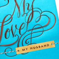 Hallmark I Celebrate Us Anniversary Card For Husband -Hallmark Gift Shop Fancy Calligraphy Anniversary Card for Husband 699AVY3200 05