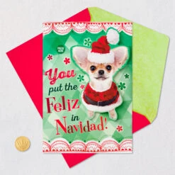 Hallmark Feliz Navidad Bilingual Funny Musical Christmas Card With Motion -Hallmark Gift Shop Feliz Navidad Dog Funny Music Motion Christmas Card 799XOC1601 05