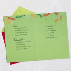 Hallmark You're Both Loved So Much Christmas Card For Son And Daughter-in-Law -Hallmark Gift Shop Festive Botanicals Son and DaughterinLaw Christmas Card 699XZH1935 04