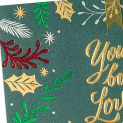 Hallmark You're Both Loved So Much Christmas Card For Son And Daughter-in-Law -Hallmark Gift Shop Festive Botanicals Son and DaughterinLaw Christmas Card 699XZH1935 05