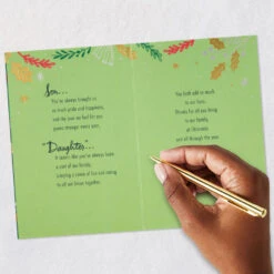 Hallmark You're Both Loved So Much Christmas Card For Son And Daughter-in-Law -Hallmark Gift Shop Festive Botanicals Son and DaughterinLaw Christmas Card 699XZH1935 08