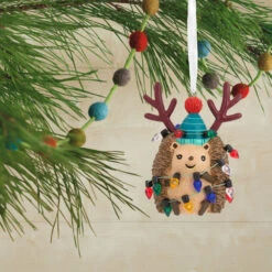 Festive Hedgehog Hallmark Ornament -Hallmark Gift Shop Festive Hedgehog Christmas Ornament 1HGO3077 02