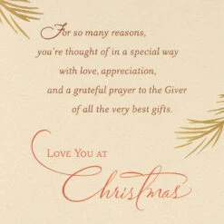 Hallmark Thinking Of You With Love And A Grateful Prayer Religious Christmas Card For Mom -Hallmark Gift Shop Festive Ornament Christmas Card for Mom 699XDS4115 02