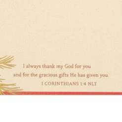 Hallmark Thinking Of You With Love And A Grateful Prayer Religious Christmas Card For Mom -Hallmark Gift Shop Festive Ornament Christmas Card for Mom 699XDS4115 03