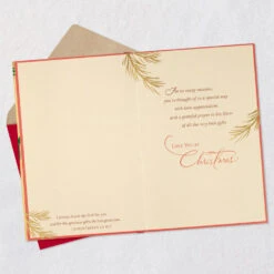 Hallmark Thinking Of You With Love And A Grateful Prayer Religious Christmas Card For Mom -Hallmark Gift Shop Festive Ornament Christmas Card for Mom 699XDS4115 04