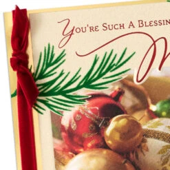 Hallmark Thinking Of You With Love And A Grateful Prayer Religious Christmas Card For Mom -Hallmark Gift Shop Festive Ornament Christmas Card for Mom 699XDS4115 05