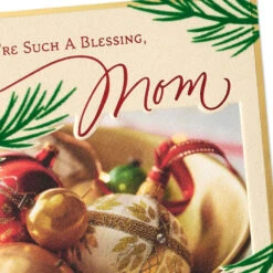 Hallmark Thinking Of You With Love And A Grateful Prayer Religious Christmas Card For Mom -Hallmark Gift Shop Festive Ornament Christmas Card for Mom 699XDS4115 06