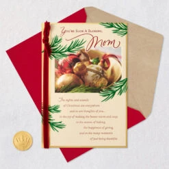 Hallmark Thinking Of You With Love And A Grateful Prayer Religious Christmas Card For Mom -Hallmark Gift Shop Festive Ornament Christmas Card for Mom 699XDS4115 07