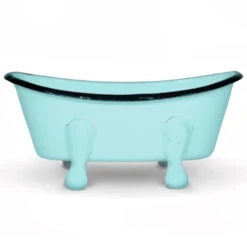 Finchberry Blue Metal Farmhouse Bathtub Soap Dish