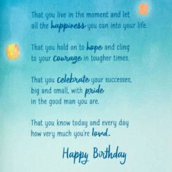 Hallmark Let All The Happiness Into Your Life Birthday Card For Son -Hallmark Gift Shop Floating Lanterns Birthday Card for Son 799MAN4451 02